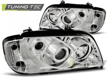 Klarglas Scheinwerfer für Mercedes Benz C-Klasse W202 93-00 chrom